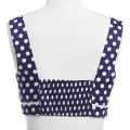 Belle Poque Zwei Stück ärmellose V-Ausschnitt Navy Blue Polka Dots Retro Vintage Kleid BP000026-2